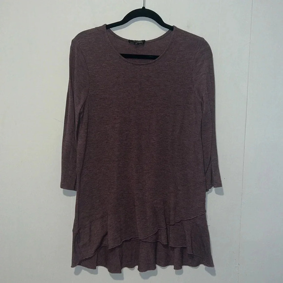 Suzanne Betro Women’s Cross Over 3/4 Sleeve Top S7 - Picture 1 of 4
